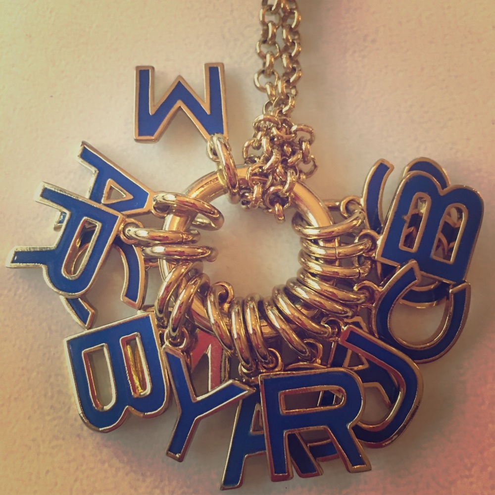Long Marc Jacobs logo Statement Necklace